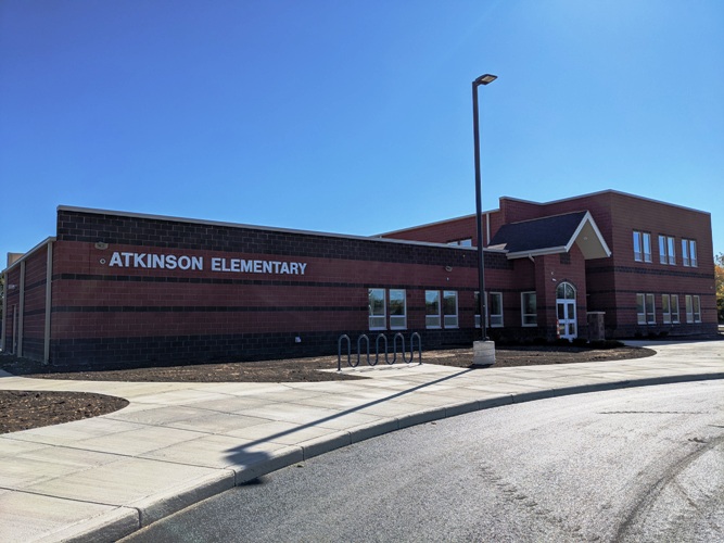 Exterior photograph of Atkinson Elementary School